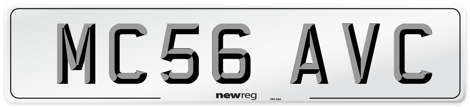 MC56 AVC Number Plate from New Reg